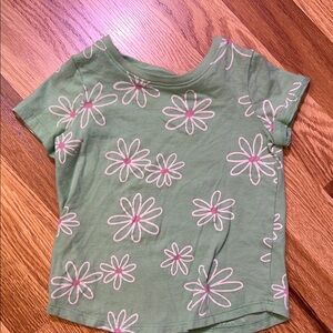 Green Floral Kids Shirt